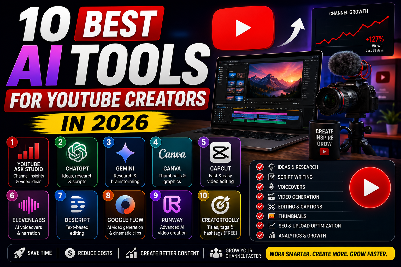 10 Best AI Tools for YouTube Creators in 2026
